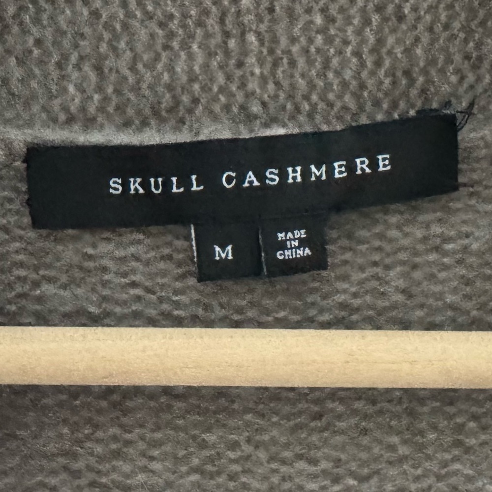 Skull Cashmere Jansen Eye Cardigan Duster Sweater Med Cashmere Boho Chic Brown - Picture 13 of 14